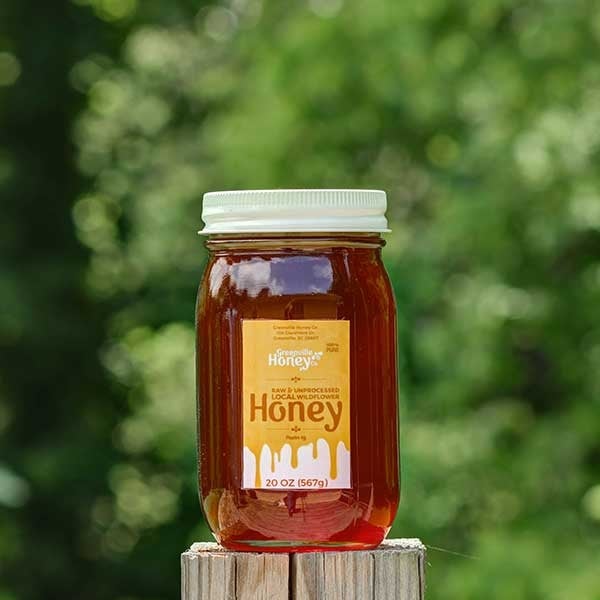 Greenville Honey Company Local Raw Wildflower Honey, 22oz | Swamp