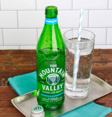  Mountain Valley, Spring Water, Glass Bottle, 16.9